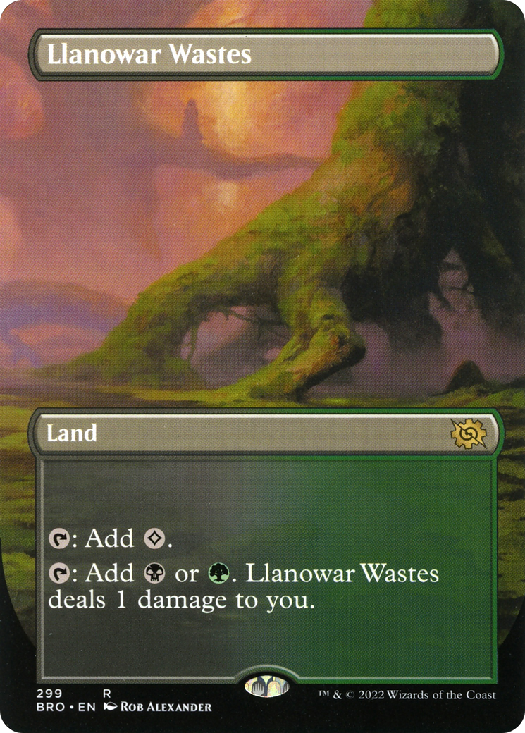 Llanowar Wastes (Borderless Alternate Art) [The Brothers' War] - The Mythic Store | 24h Order Processing