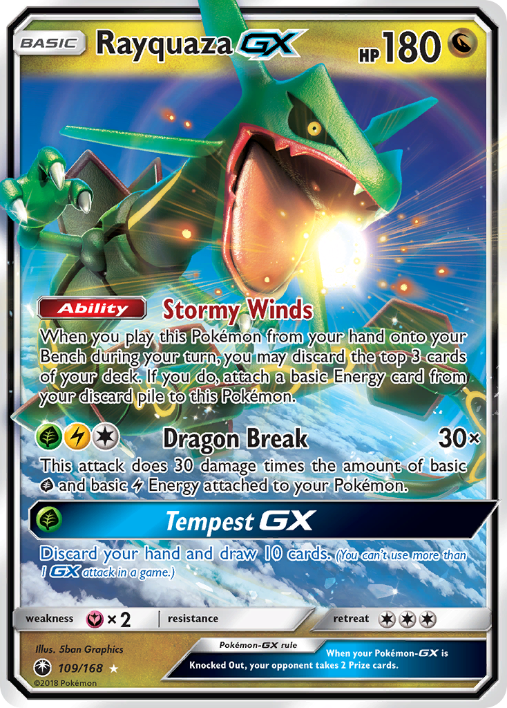 Rayquaza GX (109/168) [Sun & Moon: Celestial Storm] - The Mythic Store | 24h Order Processing