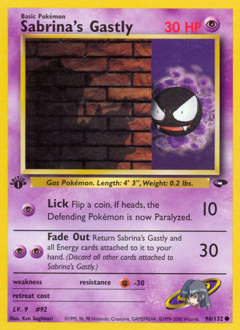Sabrina's Gastly (96/132) [Gym Challenge 1st Edition] - The Mythic Store | 24h Order Processing