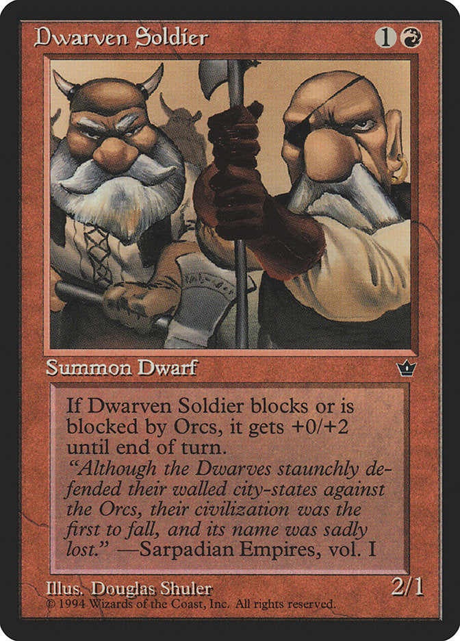 Dwarven Soldier (Douglas Shuler) [Fallen Empires] - The Mythic Store | 24h Order Processing