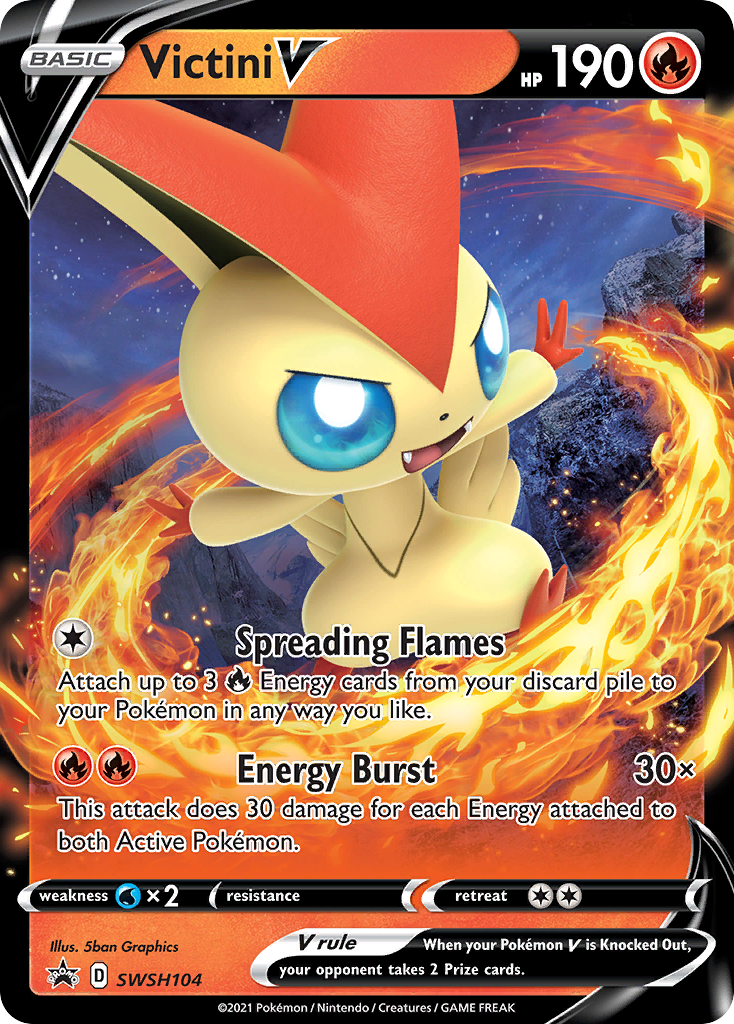 Victini V (SWSH104) [Sword & Shield: Black Star Promos] - The Mythic Store | 24h Order Processing