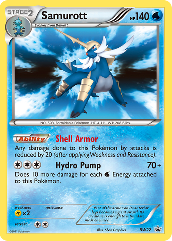 Samurott (BW22) [Black & White: Black Star Promos] - The Mythic Store | 24h Order Processing