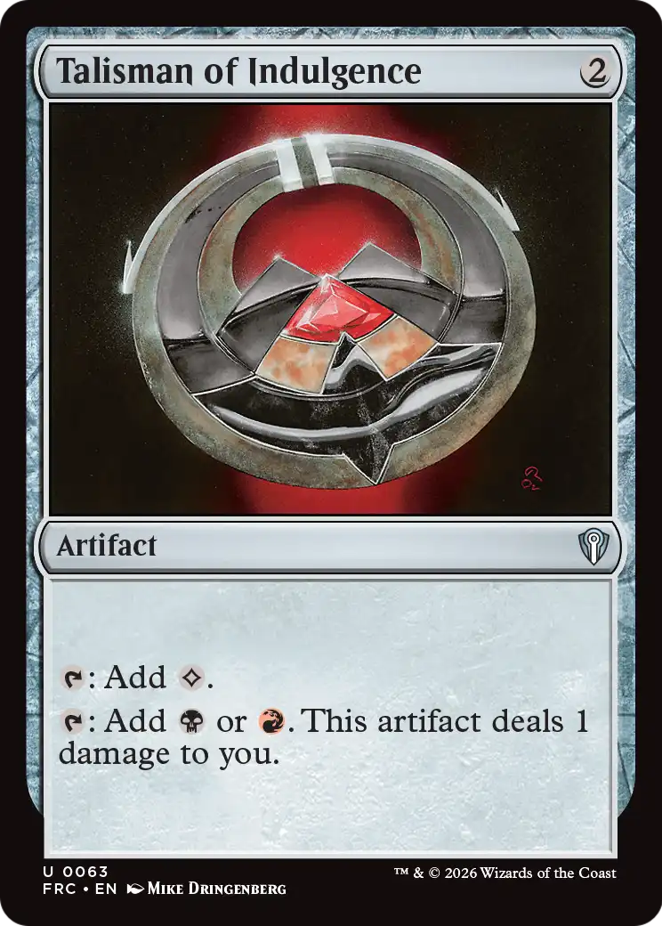Talisman of Indulgence [Reality Fracture Commander] - The Mythic Store | 24h Order Processing