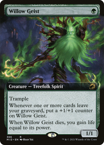 Willow Geist (Extended Art) [Innistrad: Midnight Hunt] - The Mythic Store | 24h Order Processing