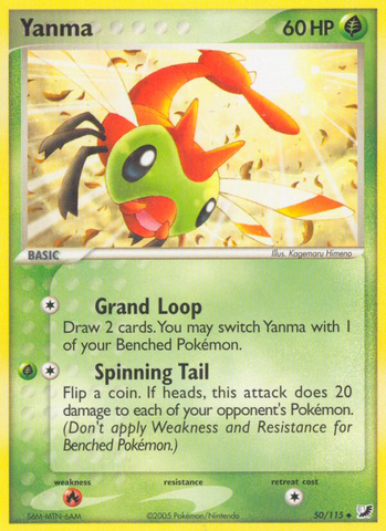 Yanma (50/115) [EX: Unseen Forces] - The Mythic Store | 24h Order Processing