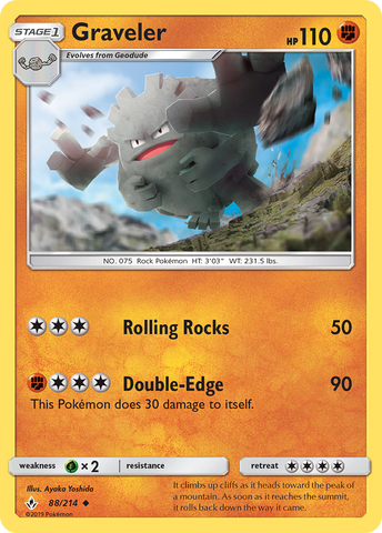 Graveler (88/214) [Sun & Moon: Unbroken Bonds] - The Mythic Store | 24h Order Processing