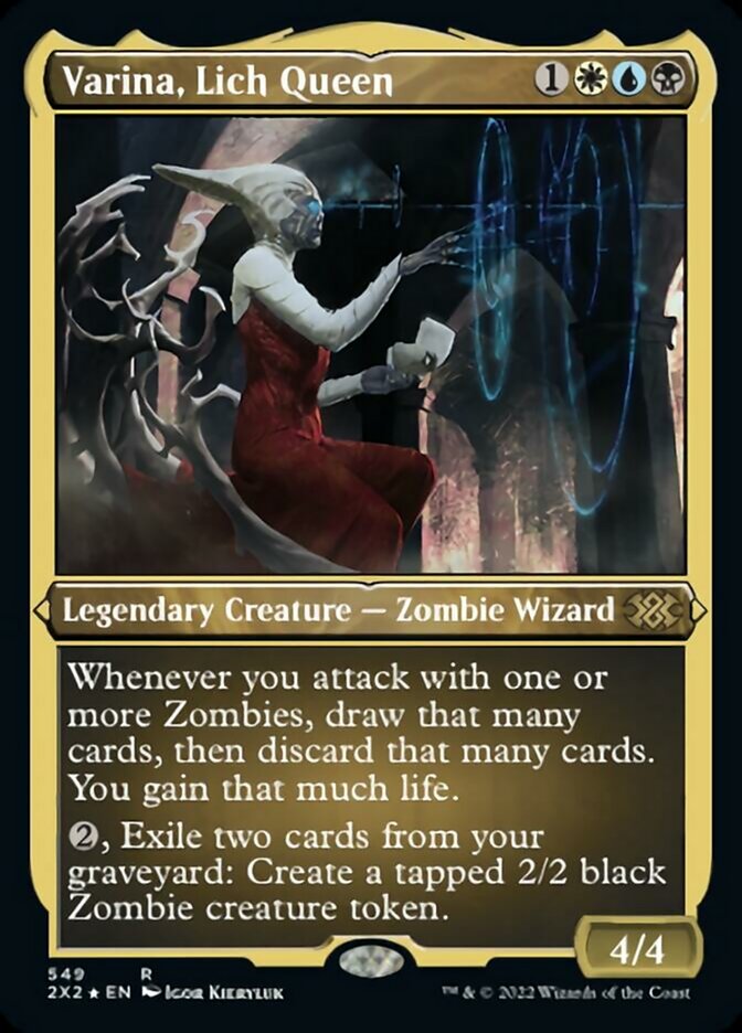 Varina, Lich Queen (Foil Etched) [Double Masters 2022] - The Mythic Store | 24h Order Processing