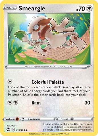 Smeargle (137/195) [Sword & Shield: Silver Tempest] - The Mythic Store | 24h Order Processing