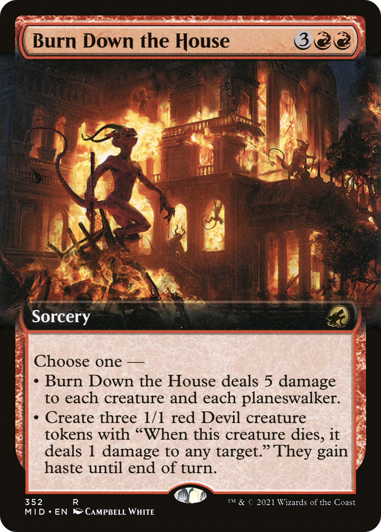 Burn Down the House (Extended Art) [Innistrad: Midnight Hunt] - The Mythic Store | 24h Order Processing