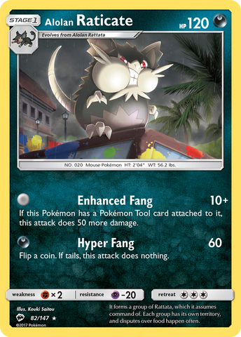 Alolan Raticate (82/147) [Sun & Moon: Burning Shadows] - The Mythic Store | 24h Order Processing