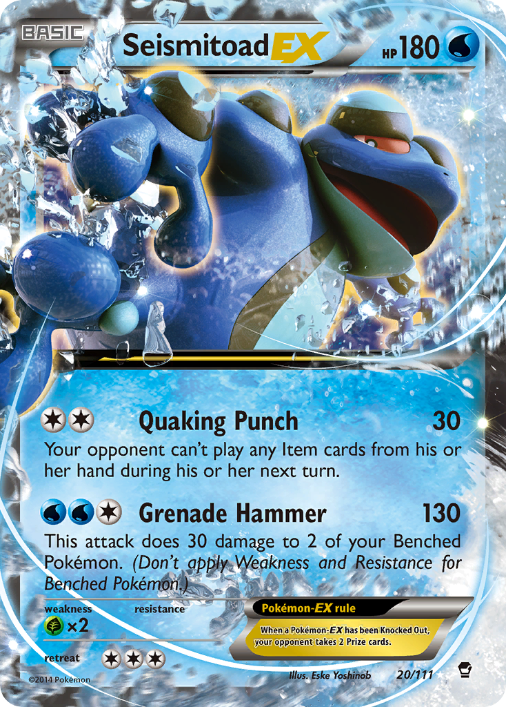Seismitoad EX (20/111) [XY: Furious Fists] - The Mythic Store | 24h Order Processing