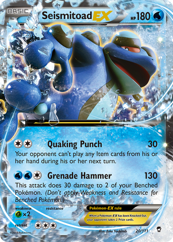 Seismitoad EX (20/111) [XY: Furious Fists] - The Mythic Store | 24h Order Processing