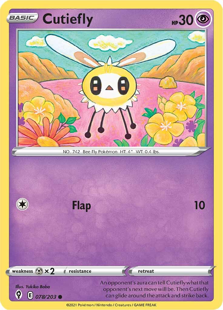 Cutiefly (078/203) [Sword & Shield: Evolving Skies] - The Mythic Store | 24h Order Processing