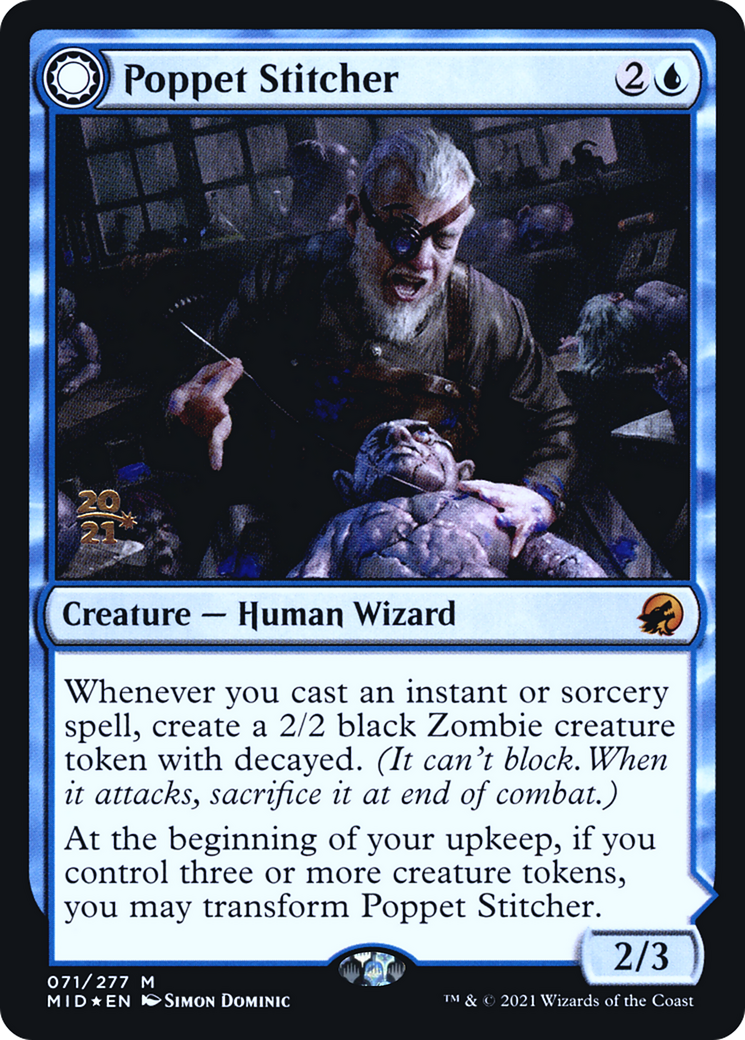 Poppet Stitcher // Poppet Factory [Innistrad: Midnight Hunt Prerelease Promos] - The Mythic Store | 24h Order Processing