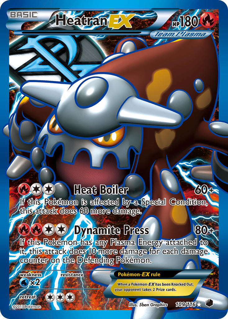 Heatran EX (109/116) [Black & White: Plasma Freeze] - The Mythic Store | 24h Order Processing