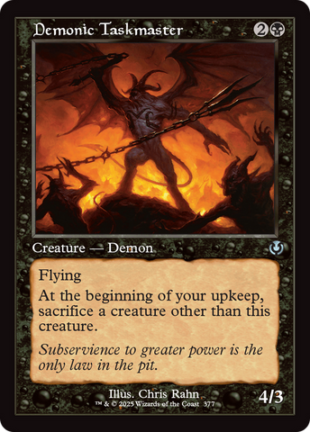 Demonic Taskmaster (Retro Frame) [Innistrad Remastered] - The Mythic Store | 24h Order Processing