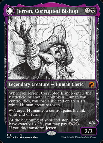 Jerren, Corrupted Bishop // Ormendahl, the Corrupted (Showcase Eternal Night) [Innistrad: Midnight Hunt] - The Mythic Store | 24h Order Processing