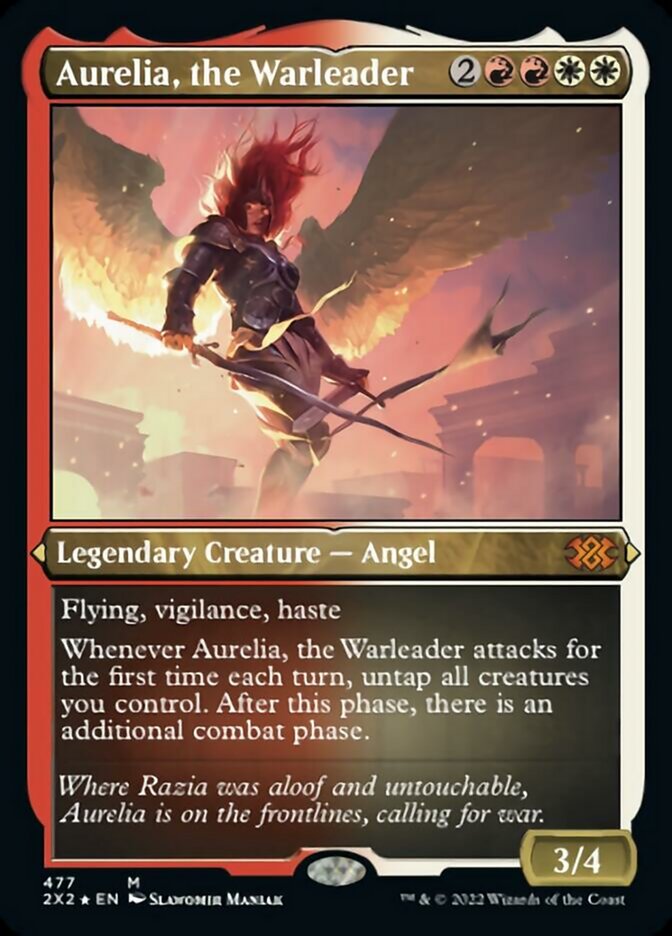 Aurelia, the Warleader (Foil Etched) [Double Masters 2022] - The Mythic Store | 24h Order Processing