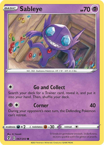 Sableye (067/203) [Sword & Shield: Evolving Skies] - The Mythic Store | 24h Order Processing