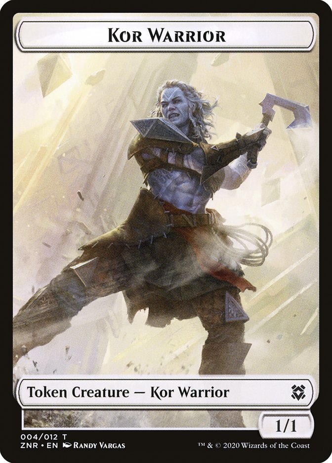Construct // Kor Warrior Double-Sided Token [Zendikar Rising Tokens] - The Mythic Store | 24h Order Processing