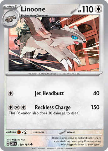 Linoone (168/197) [Scarlet & Violet: Obsidian Flames] - The Mythic Store | 24h Order Processing