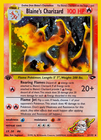 Blaine's Charizard (2/132) [Gym Challenge 1st Edition] - The Mythic Store | 24h Order Processing