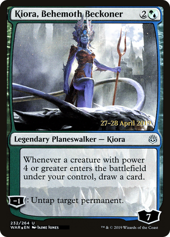 Kiora, Behemoth Beckoner [War of the Spark Prerelease Promos] - The Mythic Store | 24h Order Processing