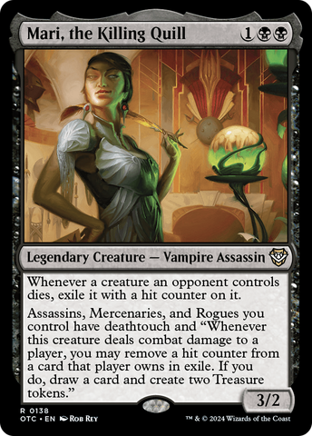 Mari, the Killing Quill [Outlaws of Thunder Junction Commander] - The Mythic Store | 24h Order Processing