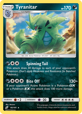 Tyranitar (85/181) [Sun & Moon: Team Up] - The Mythic Store | 24h Order Processing