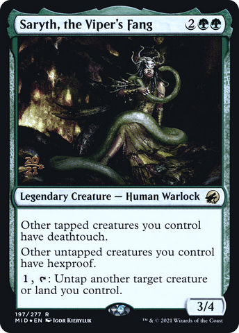 Saryth, the Viper's Fang [Innistrad: Midnight Hunt Prerelease Promos] - The Mythic Store | 24h Order Processing