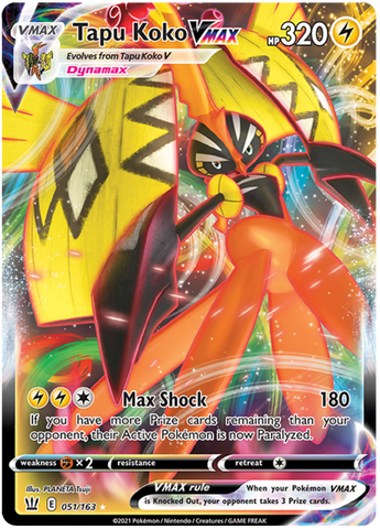 Tapu Koko VMAX (051/163) [Sword & Shield: Battle Styles] - The Mythic Store | 24h Order Processing