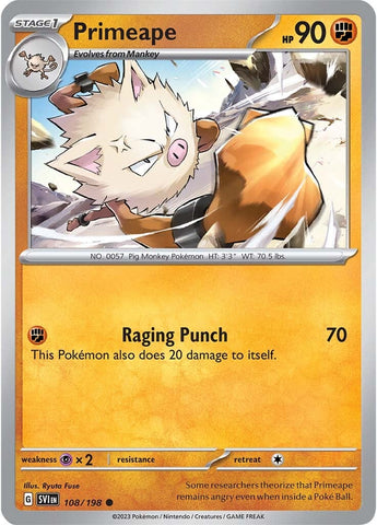 Primeape (108/198) [Scarlet & Violet: Base Set] - The Mythic Store | 24h Order Processing