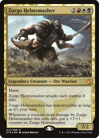 Zurgo Helmsmasher [Khans of Tarkir Prerelease Promos] - The Mythic Store | 24h Order Processing