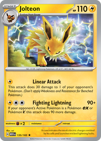 Jolteon (135/165) [Scarlet & Violet 151] - The Mythic Store | 24h Order Processing