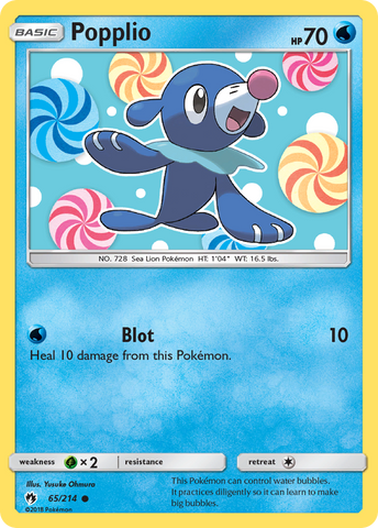 Popplio (65/214) [Sun & Moon: Lost Thunder] - The Mythic Store | 24h Order Processing