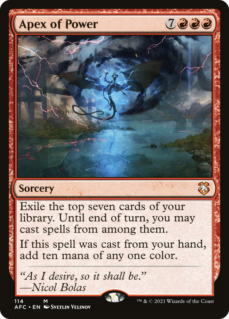 Apex of Power [Dungeons & Dragons: Adventures in the Forgotten Realms Commander] - The Mythic Store | 24h Order Processing