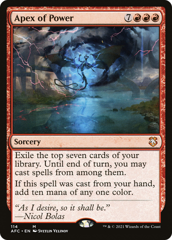 Apex of Power [Dungeons & Dragons: Adventures in the Forgotten Realms Commander] - The Mythic Store | 24h Order Processing