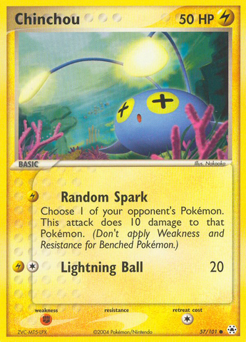 Chinchou (57/101) [EX: Hidden Legends] - The Mythic Store | 24h Order Processing