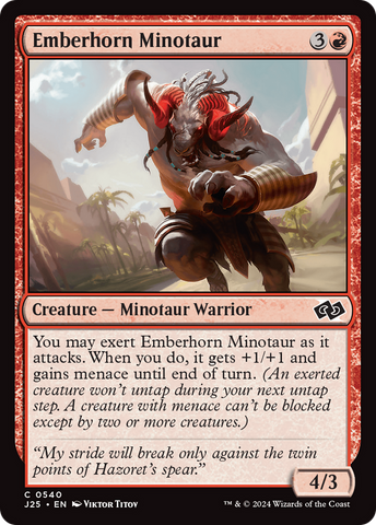 Emberhorn Minotaur [Foundations Jumpstart] - The Mythic Store | 24h Order Processing