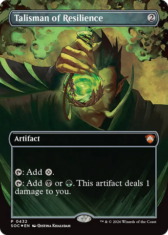 Talisman of Resilience (Borderless) [Secrets of Strixhaven Commander] - The Mythic Store | 24h Order Processing