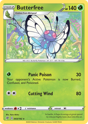 Butterfree (003/192) [Sword & Shield: Rebel Clash] - The Mythic Store | 24h Order Processing