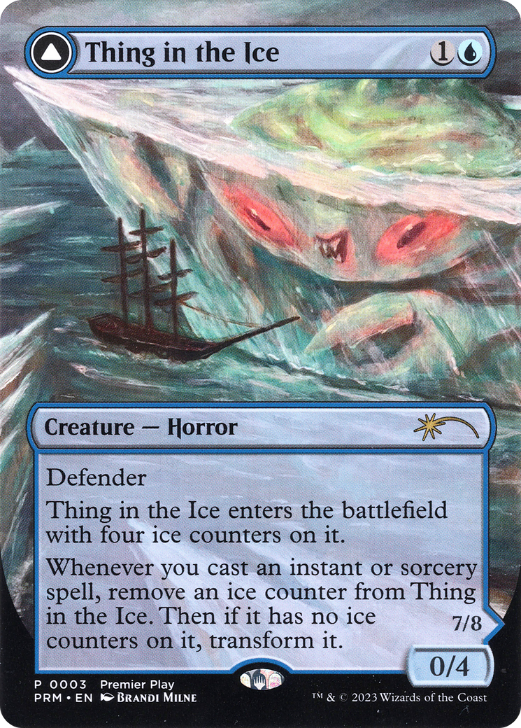 Thing in the Ice // Awoken Horror (Borderless Alternate Art) [Regional Championship Qualifiers 2023] - The Mythic Store | 24h Order Processing