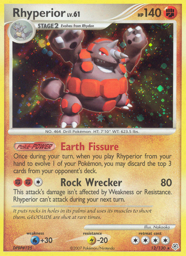 Rhyperior (12/130) [Diamond & Pearl: Base Set] - The Mythic Store | 24h Order Processing