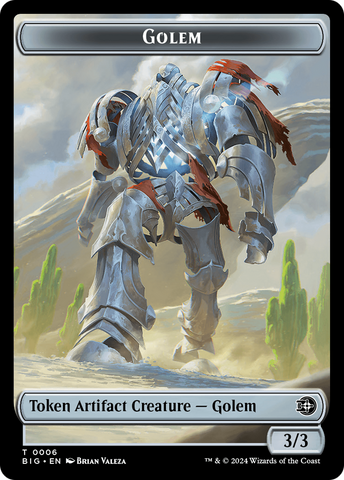 Golem // Plot Double-Sided Token [Outlaws of Thunder Junction: The Big Score Tokens] - The Mythic Store | 24h Order Processing