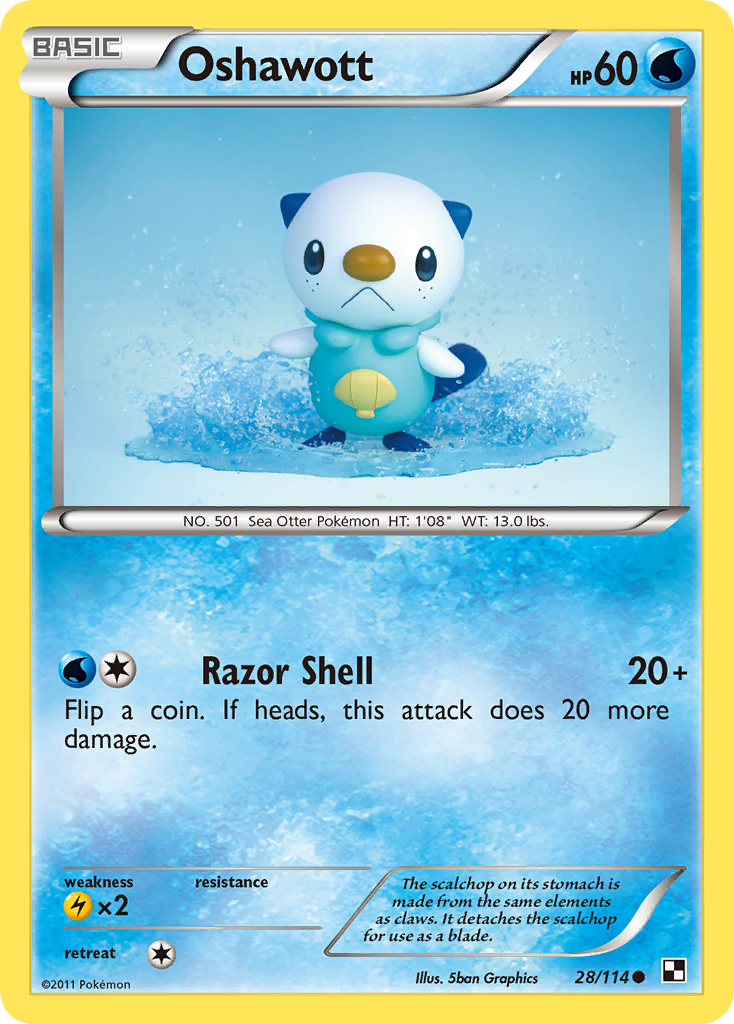 Oshawott (28/114) [Black & White: Base Set] - The Mythic Store | 24h Order Processing
