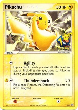 Pikachu (012) (10th Anniversary Promo) [Miscellaneous Cards] - The Mythic Store | 24h Order Processing