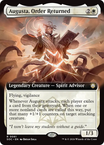 Augusta, Order Returned (Extended Art) [Secrets of Strixhaven Commander] - The Mythic Store | 24h Order Processing