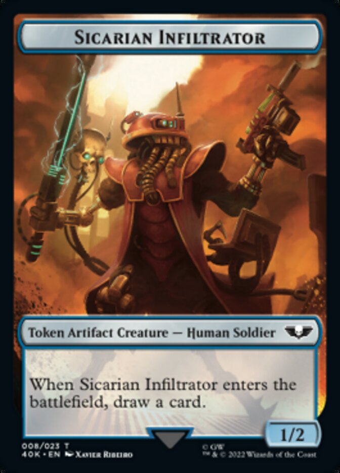 Soldier (003) // Sicarian Infiltrator Double-Sided Token (Surge Foil) [Warhammer 40,000 Tokens] - The Mythic Store | 24h Order Processing