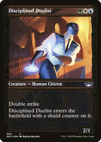 Disciplined Duelist (Showcase Golden Age Gilded Foil) [Streets of New Capenna] - The Mythic Store | 24h Order Processing
