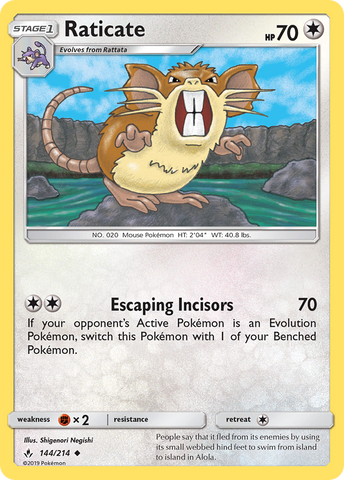 Raticate (144/214) [Sun & Moon: Unbroken Bonds] - The Mythic Store | 24h Order Processing